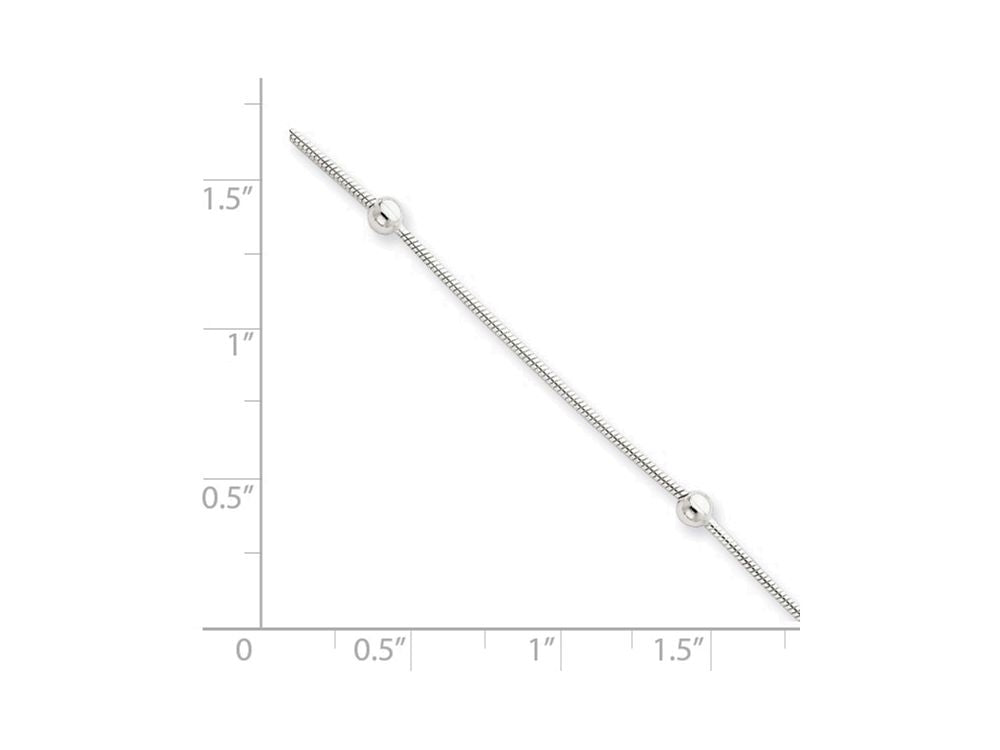 FJC Finejewelers Sterling Silver Polished Anklet 1.5 Extension