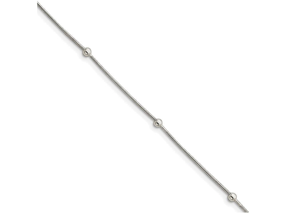 FJC Finejewelers Sterling Silver Polished Anklet 1.5 Extension