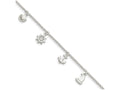 FJC Finejewelers Sterling Silver Polished Novelty With 1in Ext. Anklet