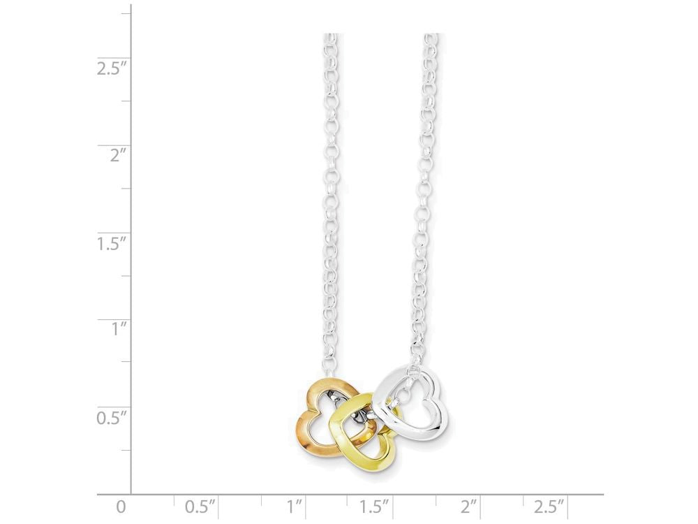 FJC Finejewelers Sterling Silver Polished Fancy Heart Necklace