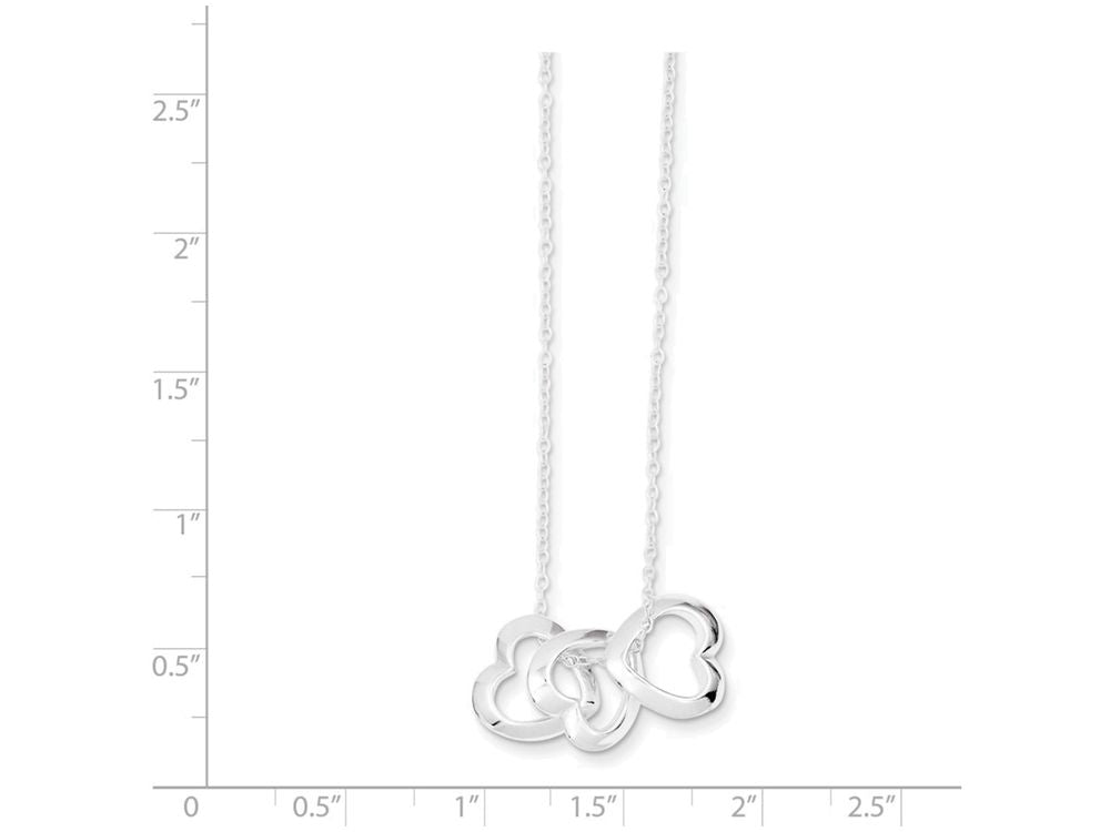 FJC Finejewelers Sterling Silver Polished Fancy Heart Necklace