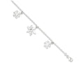 FJC Finejewelers Sterling Silver bright-cut Snowflake Bracelet