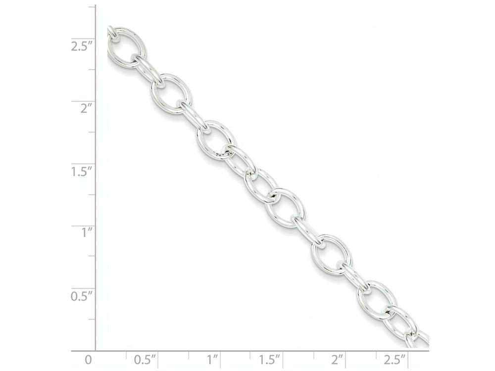 FJC Finejewelers Sterling Silver Polished Fancy Link Toggle Bracelet