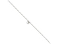 FJC Finejewelers Sterling Silver Polished Heart W/ 1in Ext. Anklet