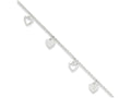 FJC Finejewelers Sterling Silver 9 Polished Heart W/ 1in Ext. Anklet