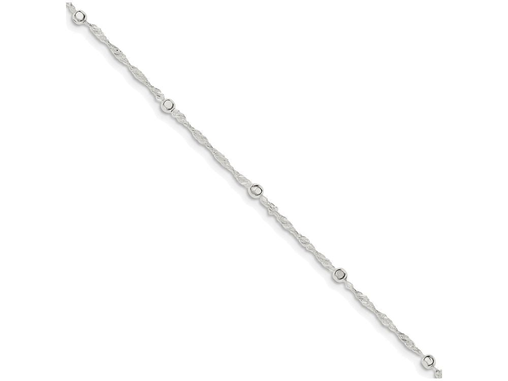 FJC Finejewelers Sterling Silver W/ 1in Ext. Anklet