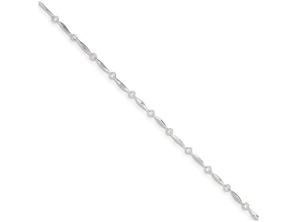 FJC Finejewelers Sterling Silver W/ 1in Ext. Anklet