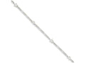 FJC Finejewelers Sterling Silver Polished Moon And Star W/ 1in Ext. Anklet