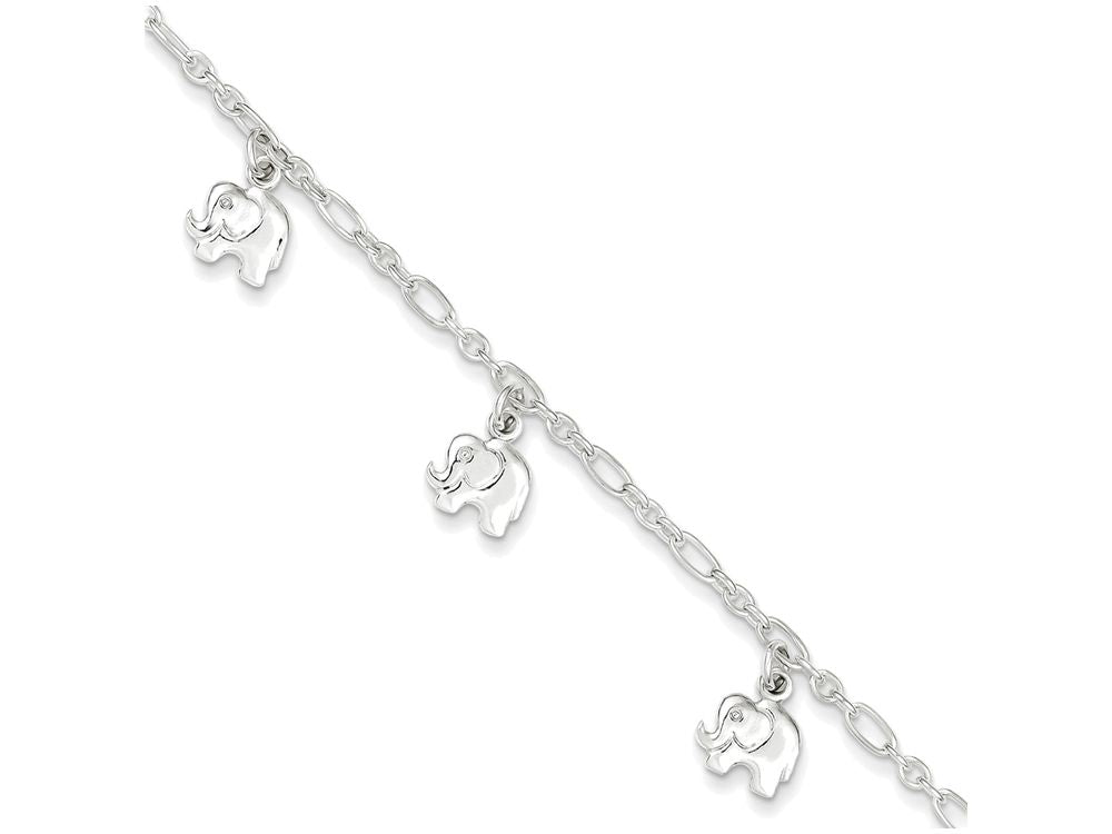 FJC Finejewelers Sterling Silver Polished Elephant Bracelet