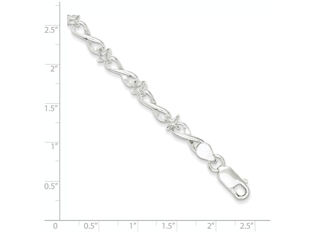 FJC Finejewelers Sterling Silver Polished Fancy Link Bracelet