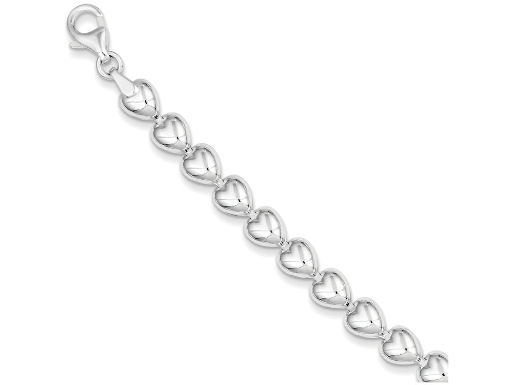 FJC Finejewelers Sterling Silver Polished Heart Bracelet