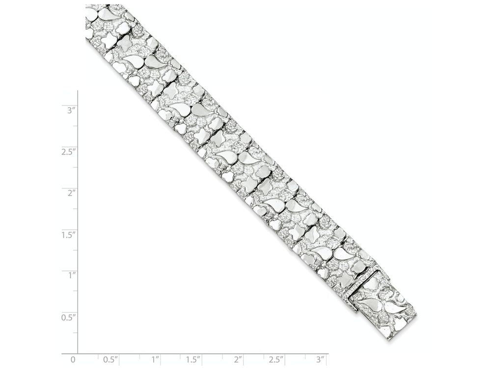 FJC Finejewelers Sterling Silver Nugget Bracelet 8.50 inches