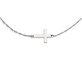 FJC Finejewelers Sterling Silver Large Sideways Cross Necklace