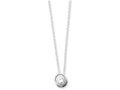 FJC Finejewelers Sterling Silver Cubic Zirconia Pendant On 16 Chain Necklace