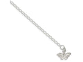 FJC Finejewelers Sterling Silver 10inch Solid Polished Butterfly Anklet