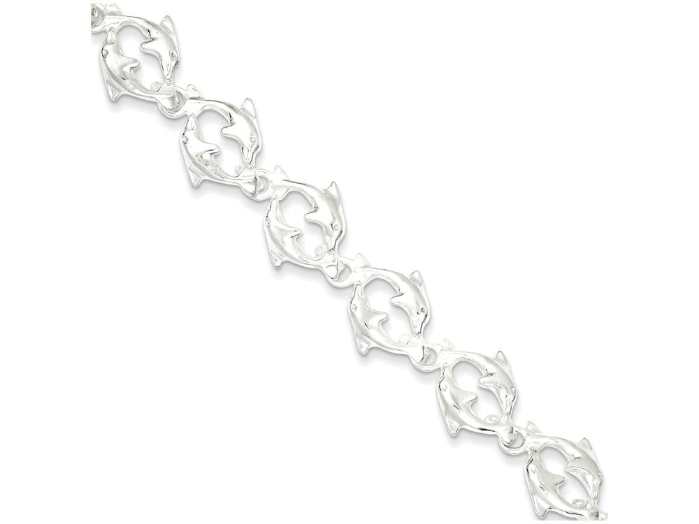 FJC Finejewelers Sterling Silver Dolphins Bracelet