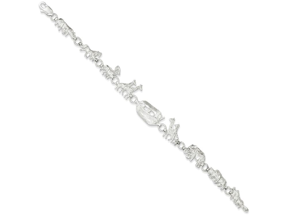 FJC Finejewelers Sterling Silver Noah's Ark Bracelet
