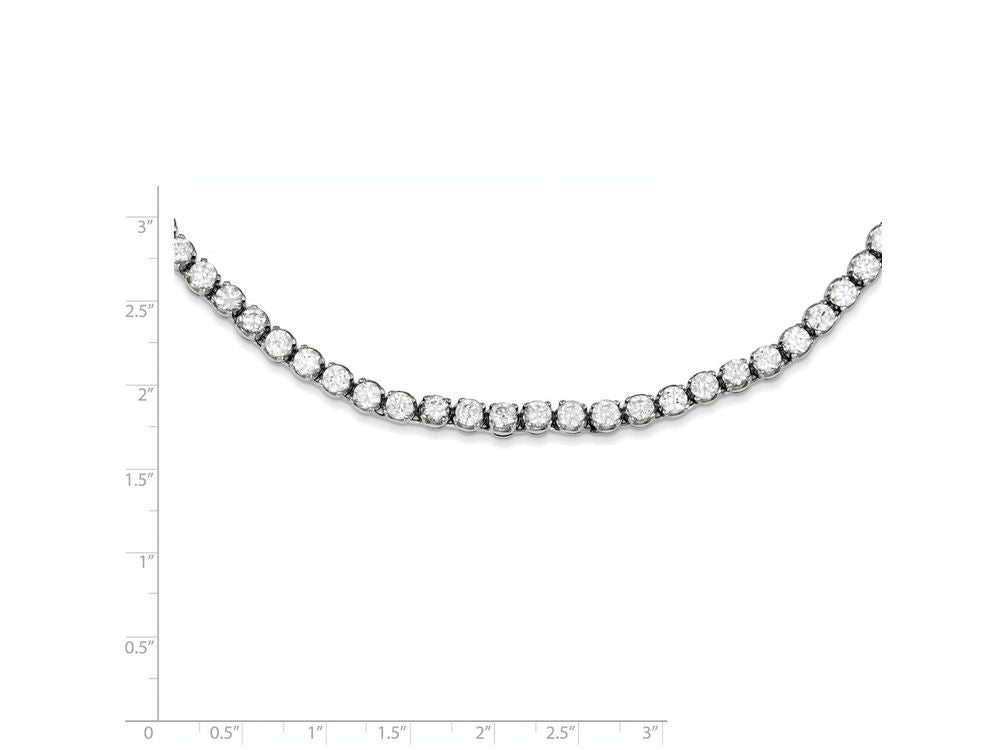 FJC Finejewelers Sterling Silver Fancy Cubic Zirconia Necklace