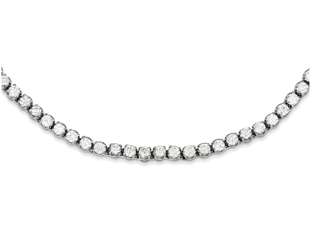 FJC Finejewelers Sterling Silver Fancy Cubic Zirconia Necklace