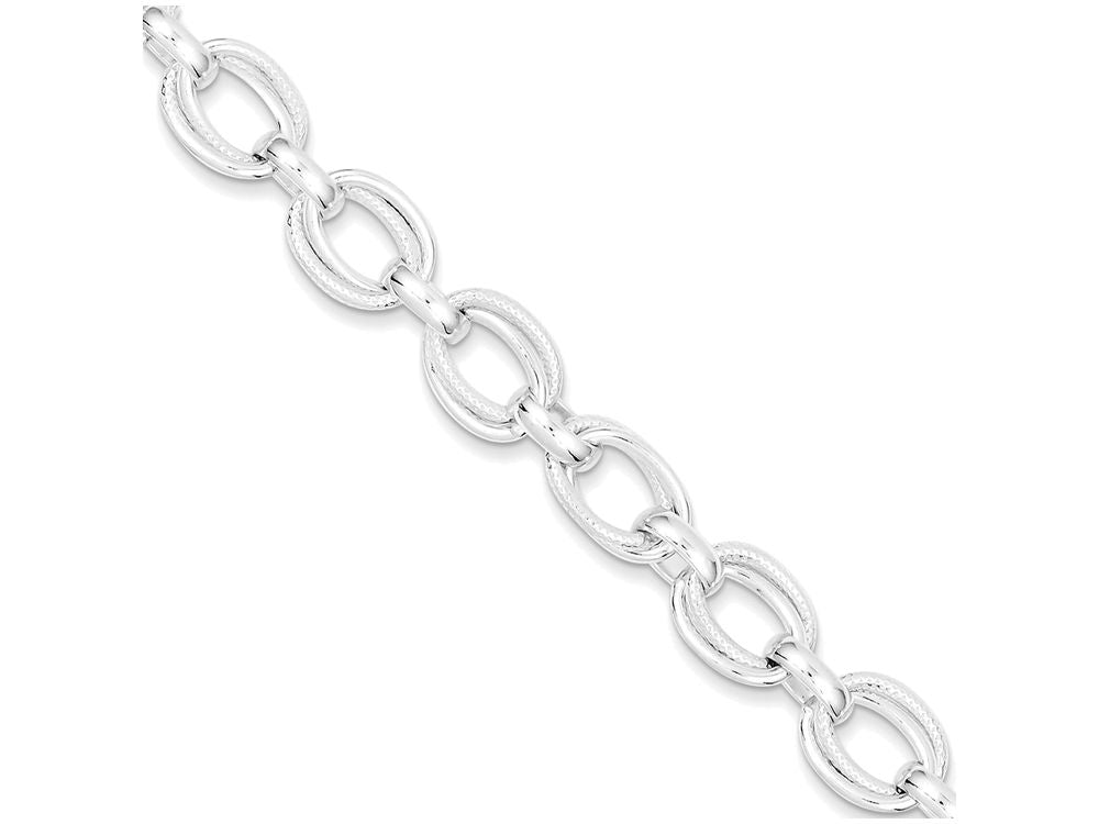 FJC Finejewelers Sterling Silver 7.5inch Fancy Link Bracelet
