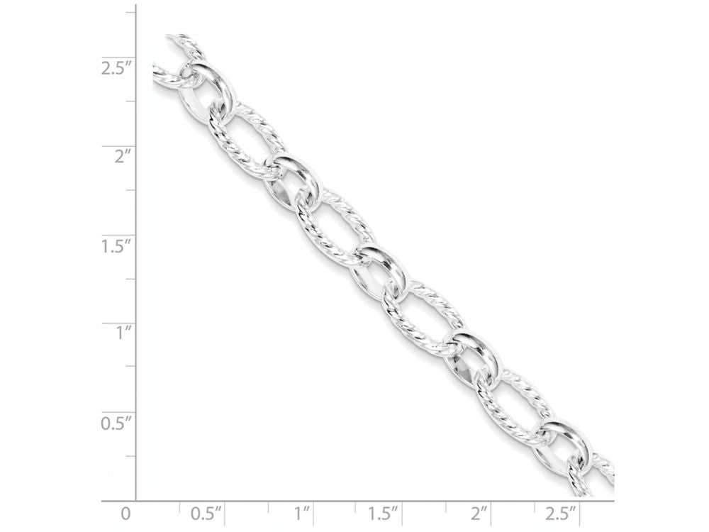 FJC Finejewelers Sterling Silver 7.5inch Polished Fancy Link Bracelet