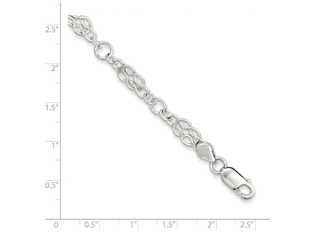 FJC Finejewelers Sterling Silver 7.5inch Polished Fancy Knot-link Bracelet
