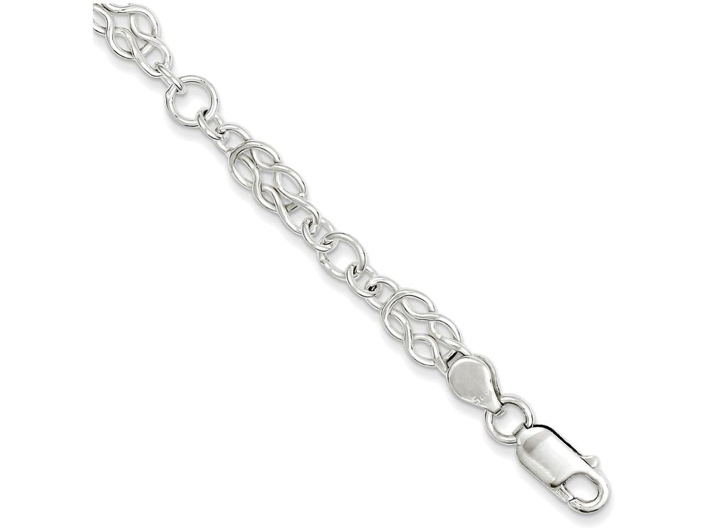 FJC Finejewelers Sterling Silver 7.5inch Polished Fancy Knot-link Bracelet