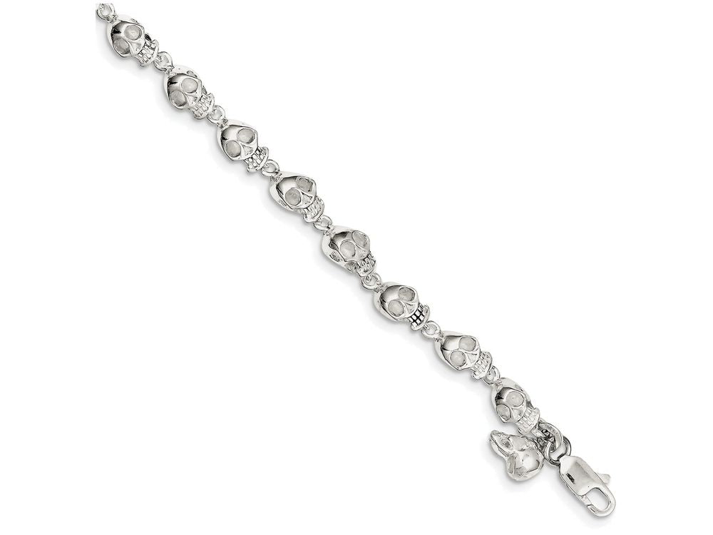 FJC Finejewelers Sterling Silver Skull Bracelet