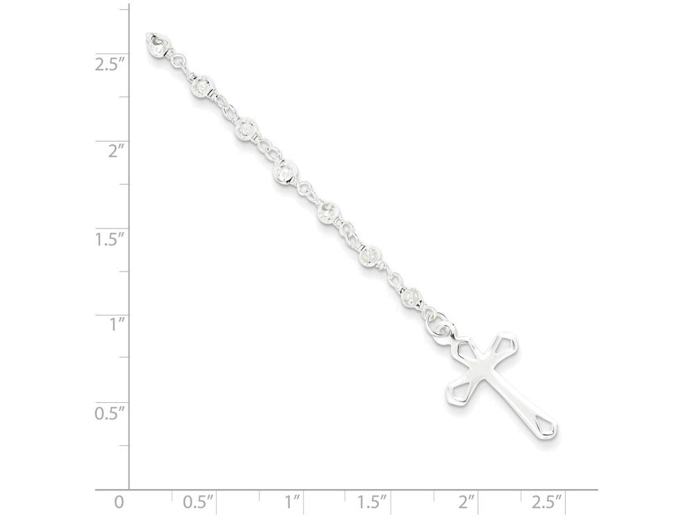 FJC Finejewelers Sterling Silver Polished Rosary Bracelet