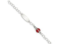FJC Finejewelers Sterling Silver Polished Lady Bug Baby Engraveable Id Bracelet