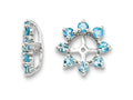 FJC Finejewelers Sterling Silver Swiss Blue Topaz Earring Jackets