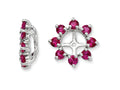 FJC Finejewelers Sterling Silver Created Ruby Earring Jackets