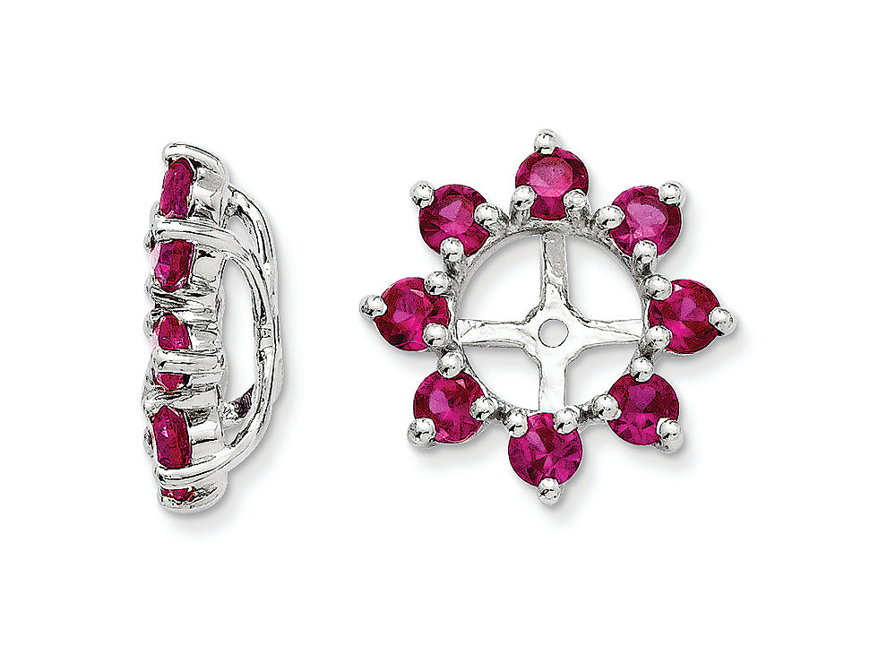 FJC Finejewelers Sterling Silver Created Ruby Earring Jackets