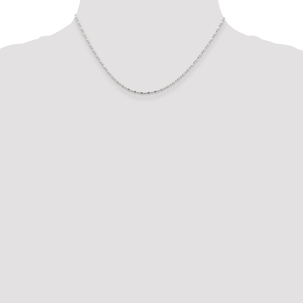 FJC Finejewelers Sterling Silver 1.5mm Fancy Beaded Chain Necklace
