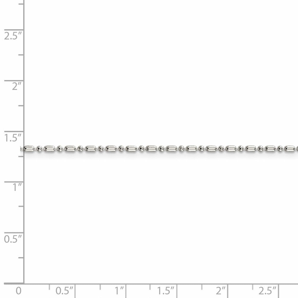 FJC Finejewelers Sterling Silver 1.5mm Fancy Beaded Chain Necklace