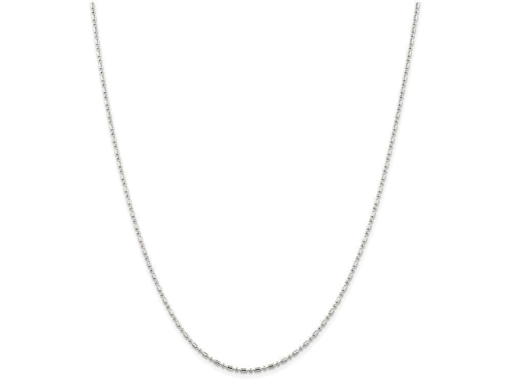 FJC Finejewelers Sterling Silver 1.5mm Fancy Beaded Chain Necklace