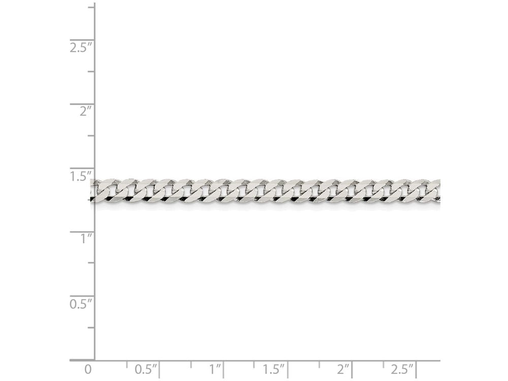 FJC Finejewelers 16 Inch Sterling Silver 4.5mm Close Link Flat Curb Chain Necklace