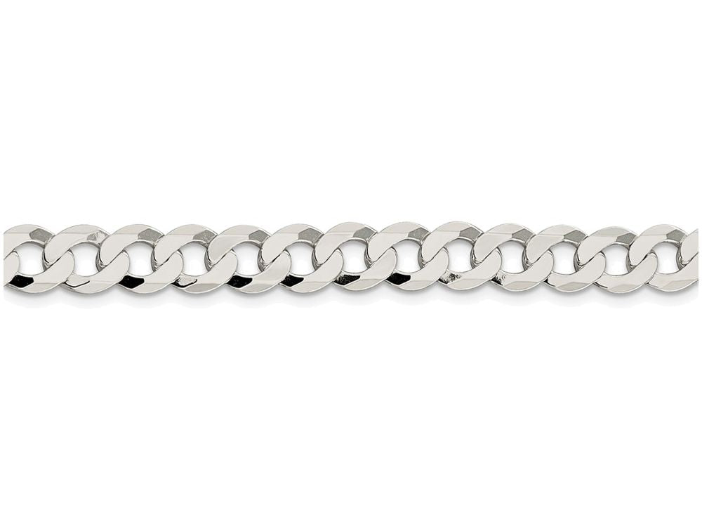 FJC Finejewelers 16 Inch Sterling Silver 8mm Close Link Flat Curb Chain Necklace