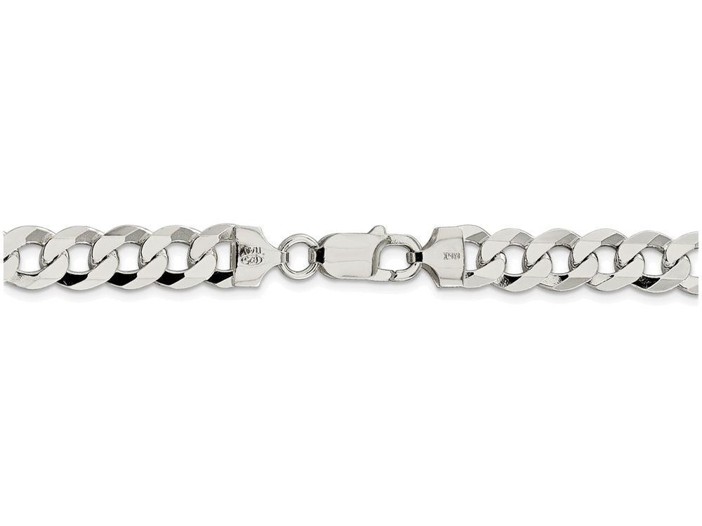 FJC Finejewelers 18 Inch Sterling Silver 8.5mm Close Link Flat Curb Chain Necklace