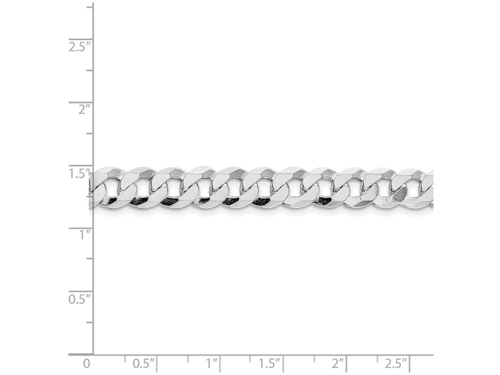 FJC Finejewelers 18 Inch Sterling Silver 8.5mm Close Link Flat Curb Chain Necklace