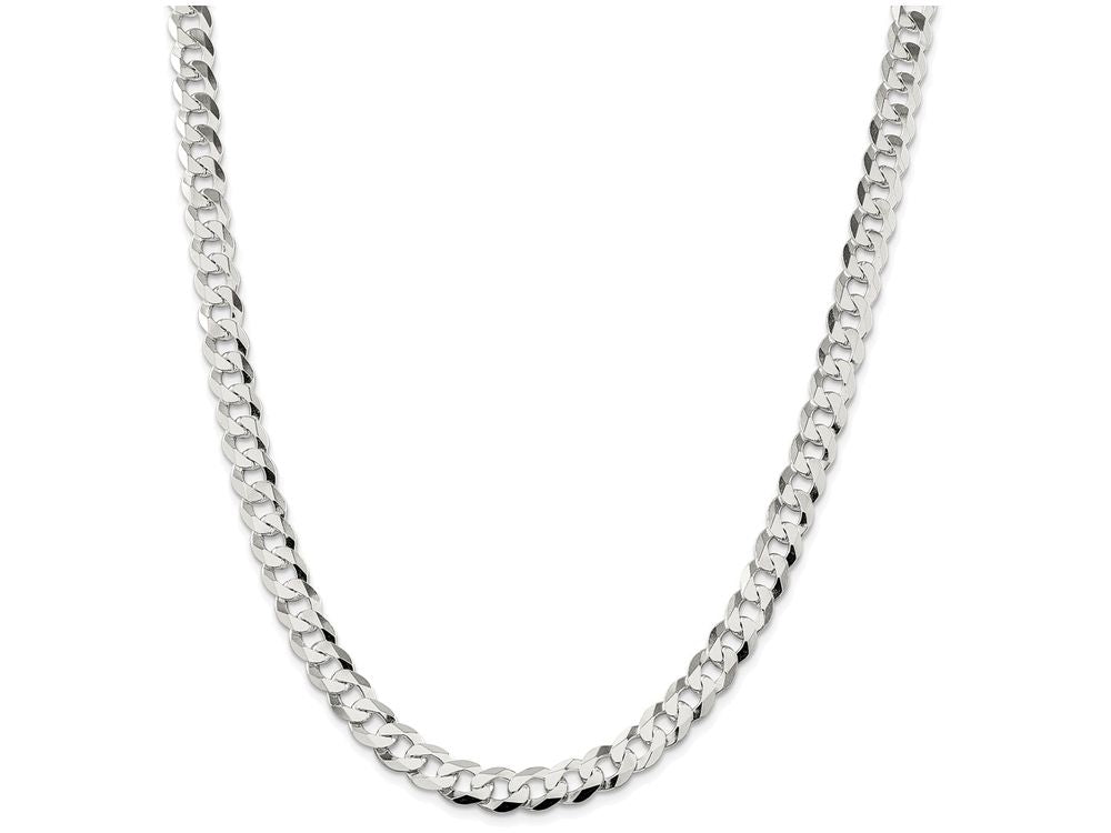 FJC Finejewelers 18 Inch Sterling Silver 8.5mm Close Link Flat Curb Chain Necklace