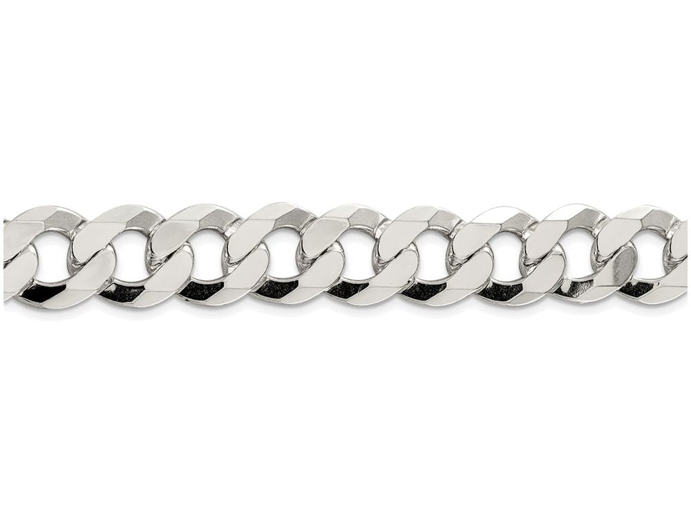 FJC Finejewelers 20 Inch Sterling Silver 14.5mm Close Link Flat Curb Chain Necklace