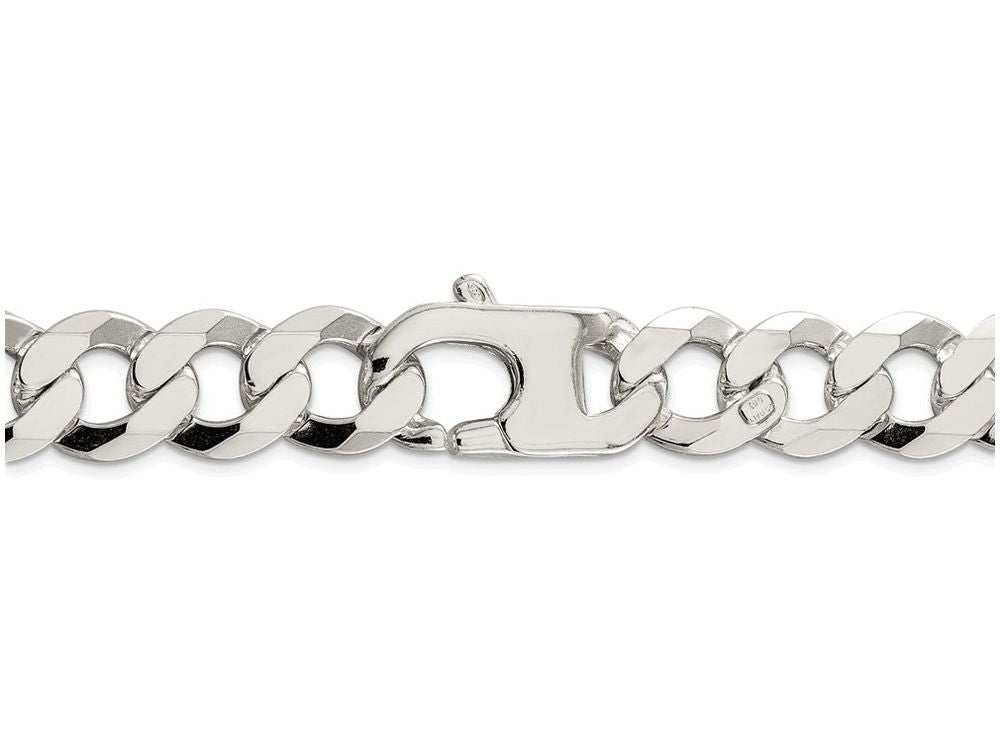 FJC Finejewelers 20 Inch Sterling Silver 14.5mm Close Link Flat Curb Chain Necklace