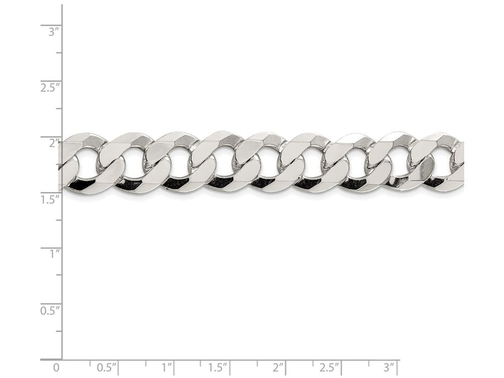 FJC Finejewelers 20 Inch Sterling Silver 14.5mm Close Link Flat Curb Chain Necklace