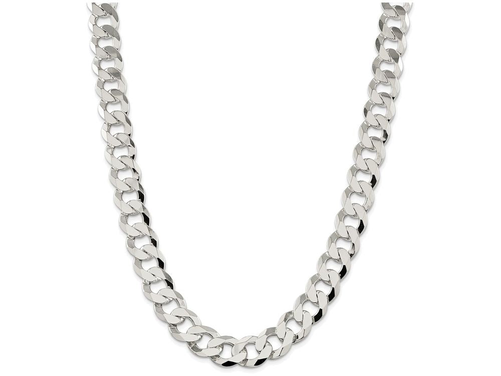 FJC Finejewelers 20 Inch Sterling Silver 14.5mm Close Link Flat Curb Chain Necklace
