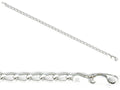Amore LaVita Sterling Silver 3.2mm Open Link Charm Bracelet 7 inches