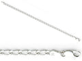 Amore LaVita Sterling Silver 3.2mm Open Link Charm Bracelet 8 inches