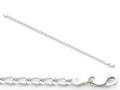 Amore LaVita Sterling Silver 4.3mm Open Link Charm Bracelet 7 inches