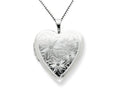 FJC Finejewelers 925 Sterling Silver 20mm with Daisies Heart Locket Necklace - Chain Included
