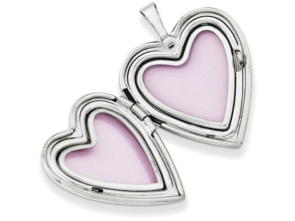 FJC Finejewelers Sterling Silver 20mm D/c Grandma Heart Locket Necklace